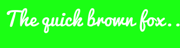 Image with Font Color FFFFFF and Background Color 1BFF14